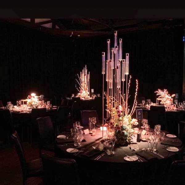 10 Arm Centerpiece Metal Candle Holder - Gold