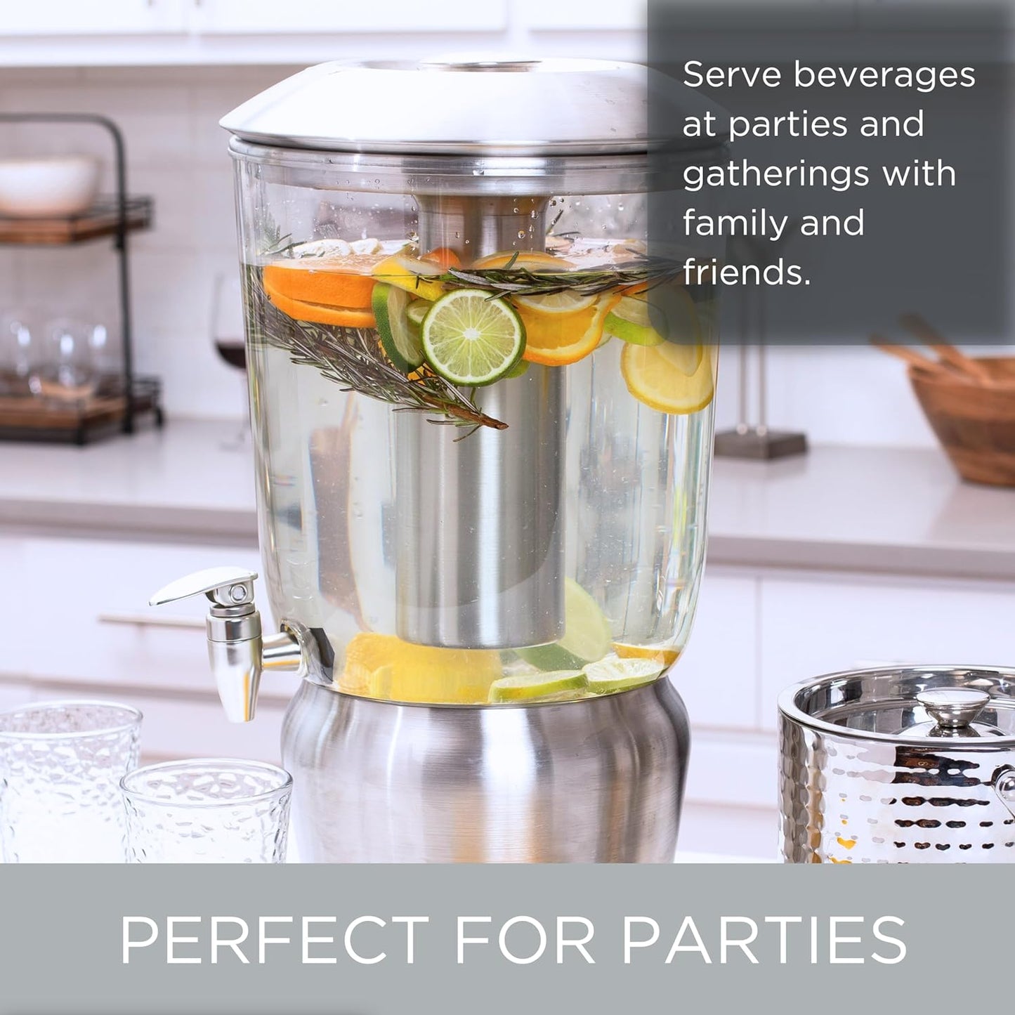 Beverage Dispenser - Stainless Steel - 3 Gallons