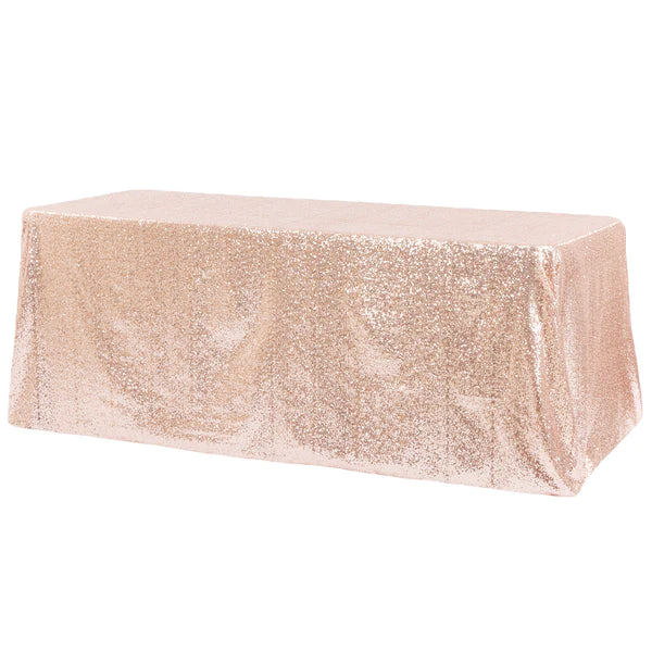Glitz Sequin 90inx132in Rectangular Tablecloth