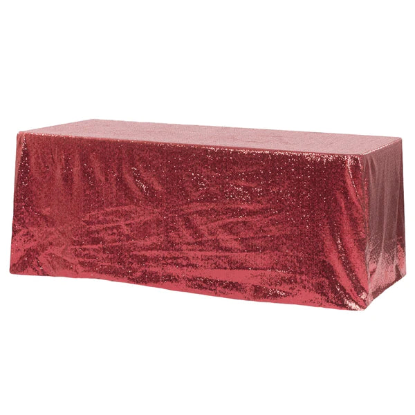 Glitz Sequin 90inx132in Rectangular Tablecloth