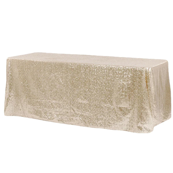 Glitz Sequin 90inx132in Rectangular Tablecloth