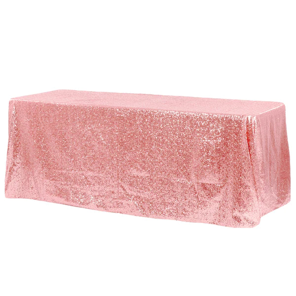 Glitz Sequin 90inx132in Rectangular Tablecloth