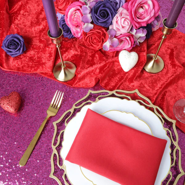 Glitz Sequin 90inx132in Rectangular Tablecloth