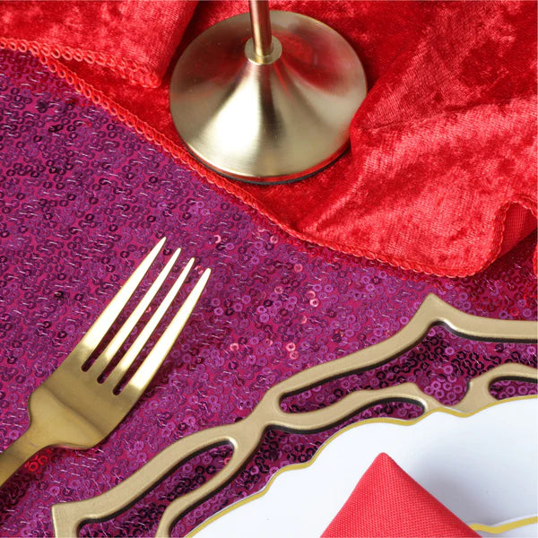 Glitz Sequin 90inx132in Rectangular Tablecloth