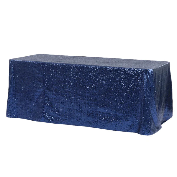Glitz Sequin 90inx132in Rectangular Tablecloth