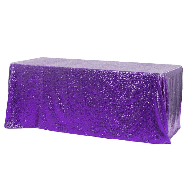 Glitz Sequin 90inx132in Rectangular Tablecloth