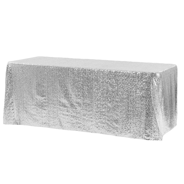 Glitz Sequin 90inx132in Rectangular Tablecloth