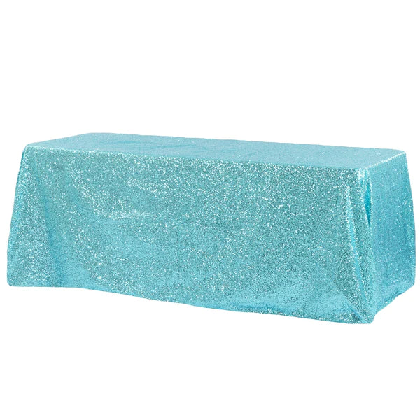 Glitz Sequin 90inx132in Rectangular Tablecloth