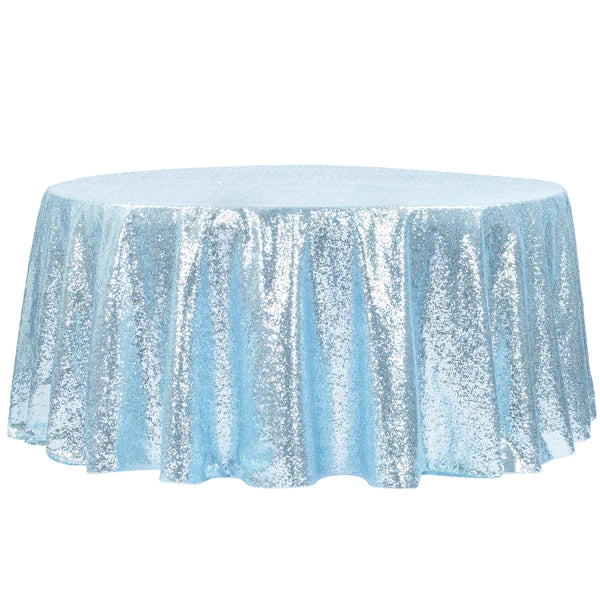 Glitz Sequin 120in Round Tablecloth
