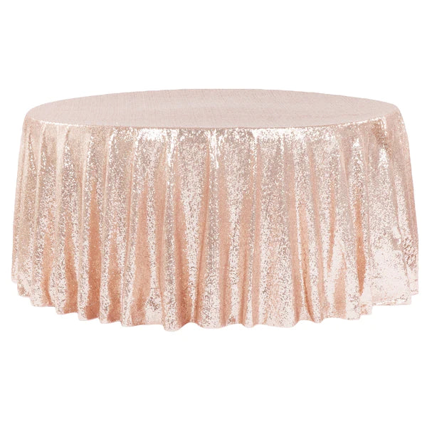 Glitz Sequin 120in Round Tablecloth