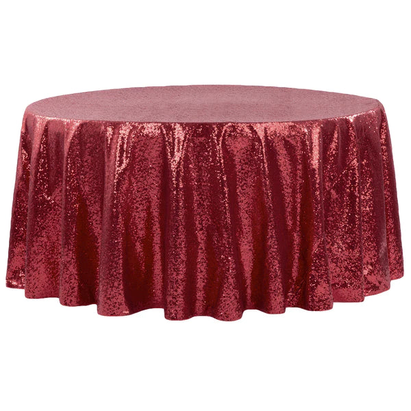Glitz Sequin 120in Round Tablecloth