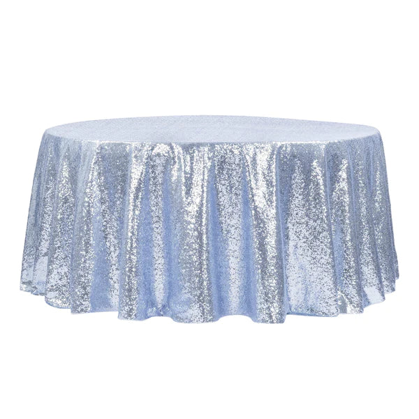 Glitz Sequin 120in Round Tablecloth