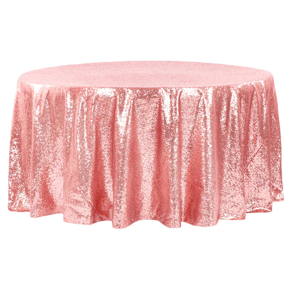 Glitz Sequin 120in Round Tablecloth