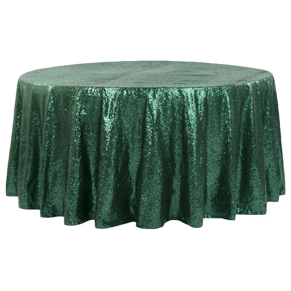 Glitz Sequin 120in Round Tablecloth