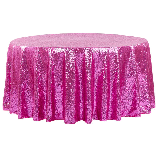 Glitz Sequin 120in Round Tablecloth