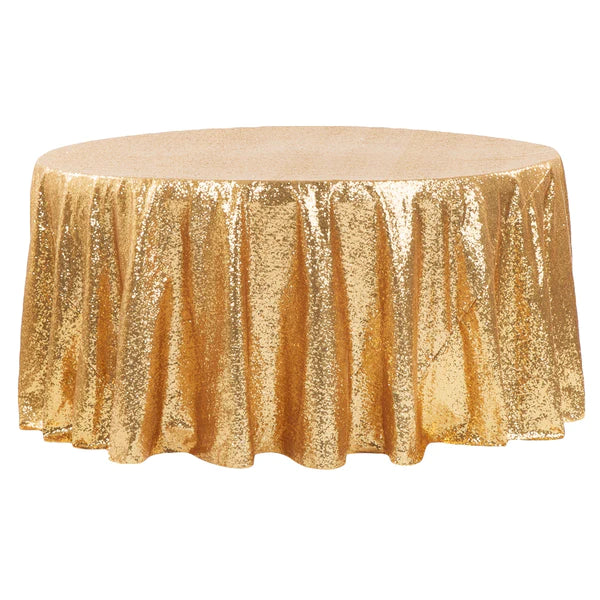 Glitz Sequin 120in Round Tablecloth