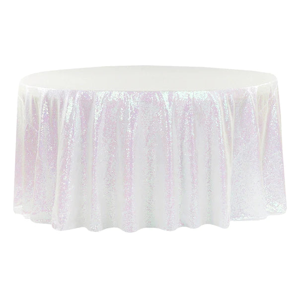 Glitz Sequin 120in Round Tablecloth