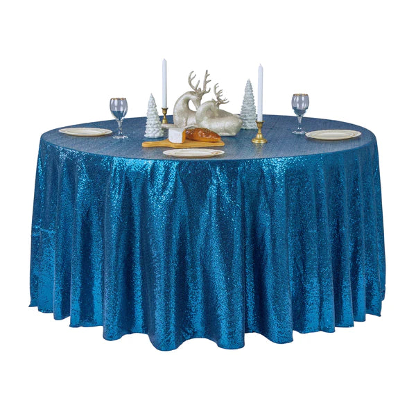 Glitz Sequin 120in Round Tablecloth