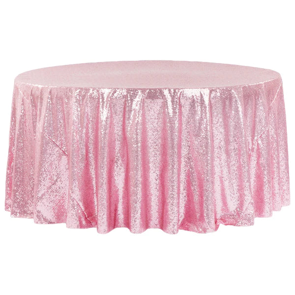 Glitz Sequin 120in Round Tablecloth