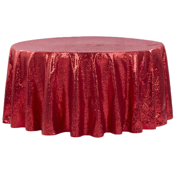 Glitz Sequin 120in Round Tablecloth