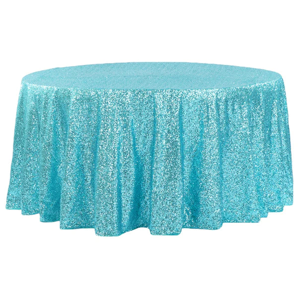 Glitz Sequin 120in Round Tablecloth