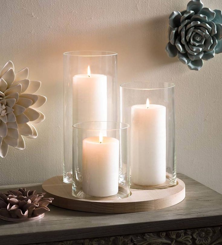 Glass Cylinder Candle Holder