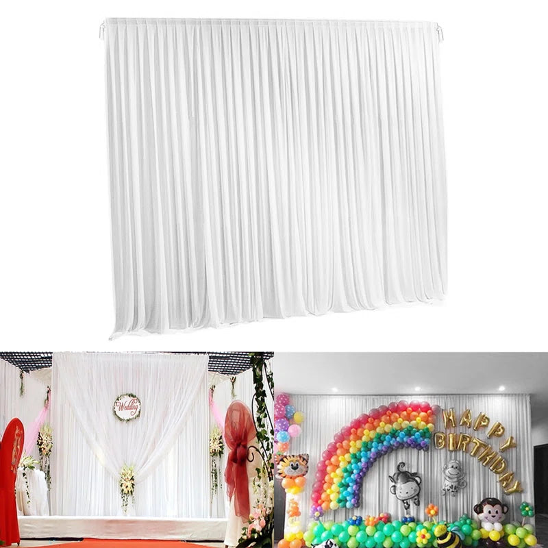 Ice Silk Wedding Party Background Curtain