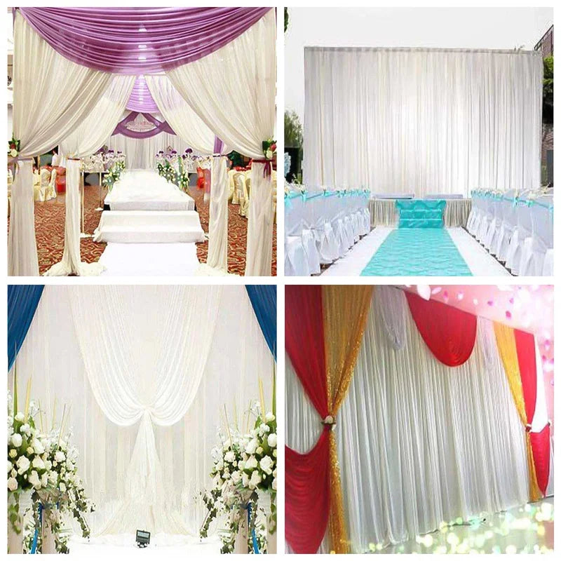 Ice Silk Wedding Party Background Curtain