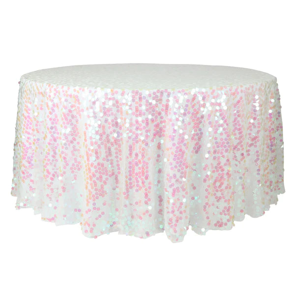 Large Payette Sequin Round 120in Tablecloth