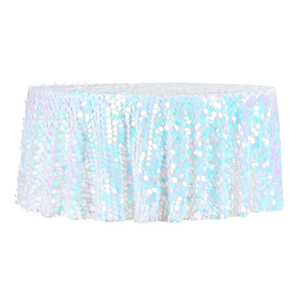 Leaf Payette Sequin Tablecloth 120in (Round)