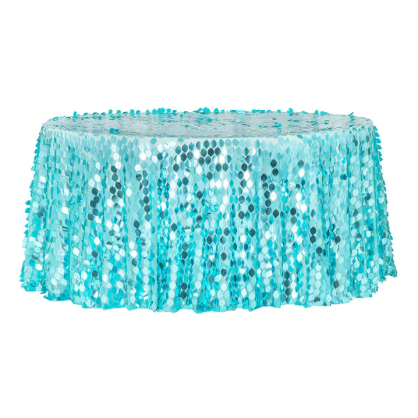 Leaf Payette Sequin Tablecloth 120in (Round)