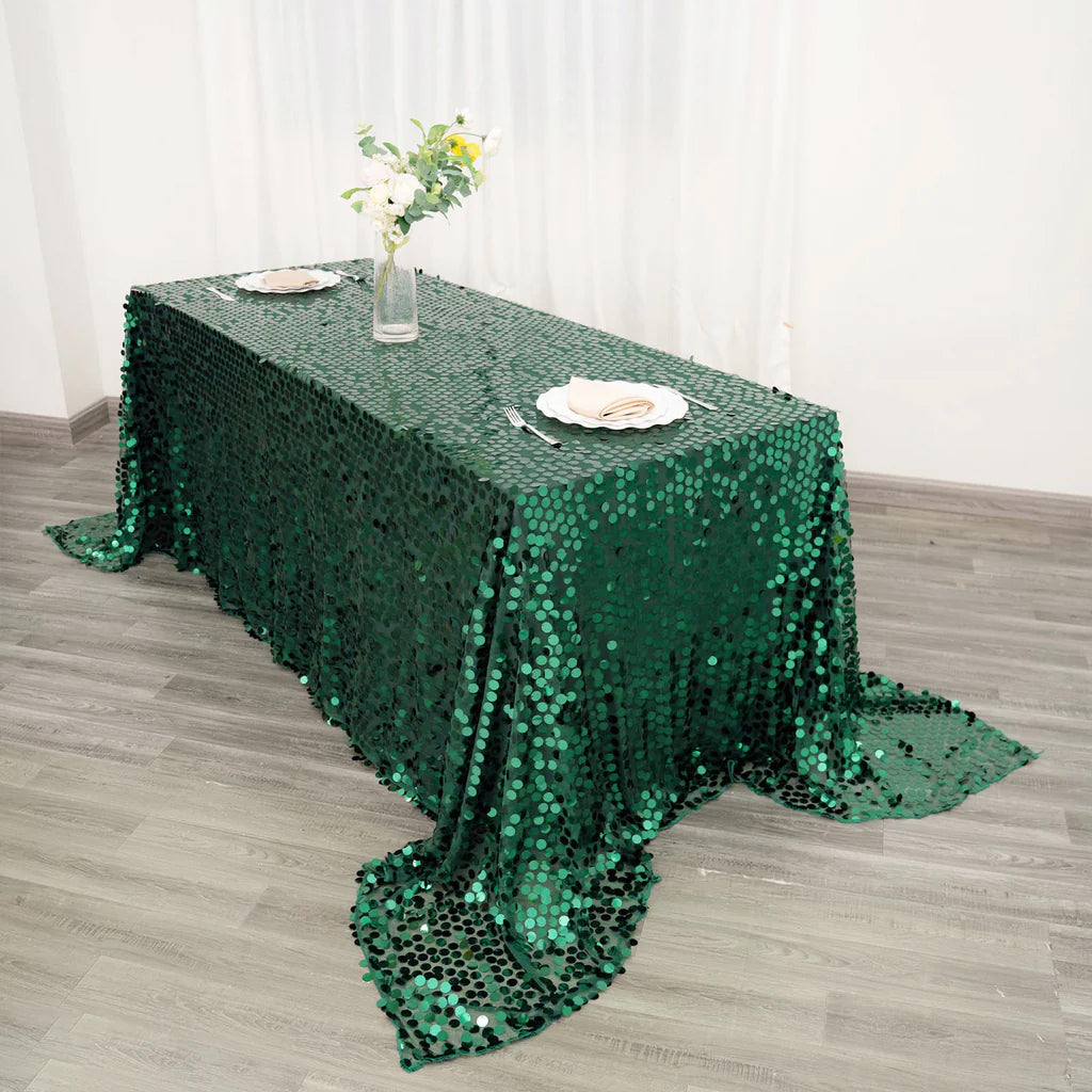 Leaf Payette Sequin Tablecloth 90in x 132in (Rectangular)