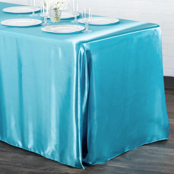 Satin Rectangular 90inx132in Tablecloth