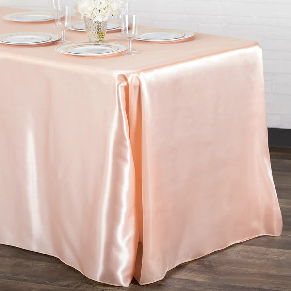 Satin Rectangular 90inx132in Tablecloth