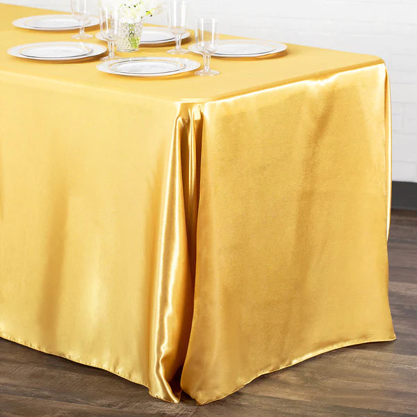 Satin Rectangular 90inx132in Tablecloth