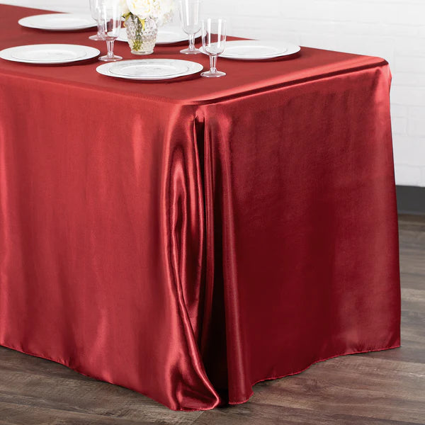 Satin Rectangular 90inx132in Tablecloth