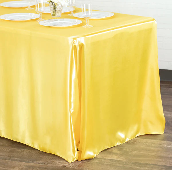 Satin Rectangular 90inx132in Tablecloth