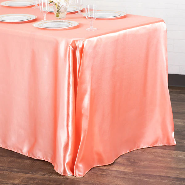 Satin Rectangular 90inx132in Tablecloth