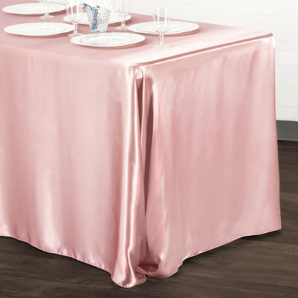 Satin Rectangular 90inx132in Tablecloth