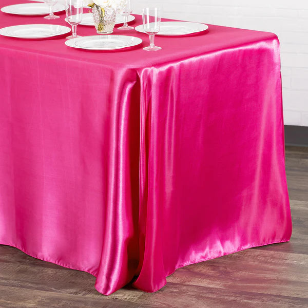 Satin Rectangular 90inx132in Tablecloth