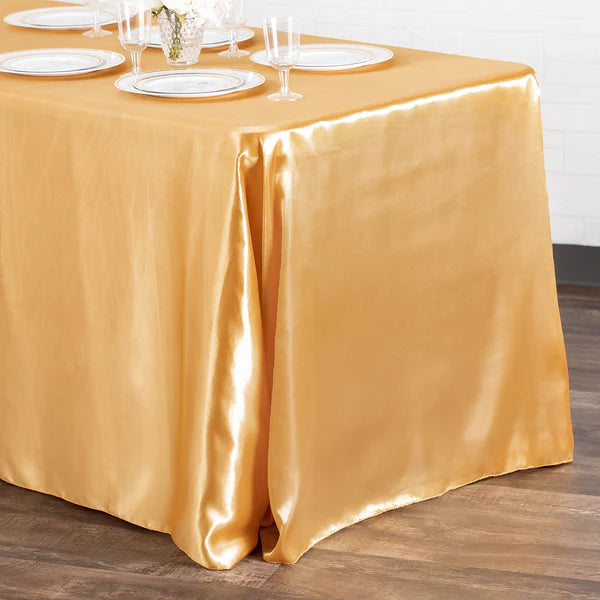 Satin Rectangular 90inx132in Tablecloth