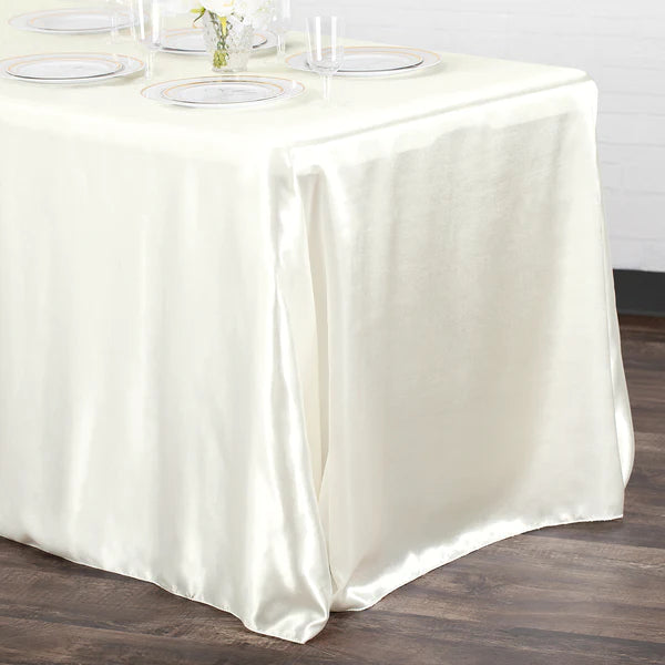 Satin Rectangular 90inx132in Tablecloth