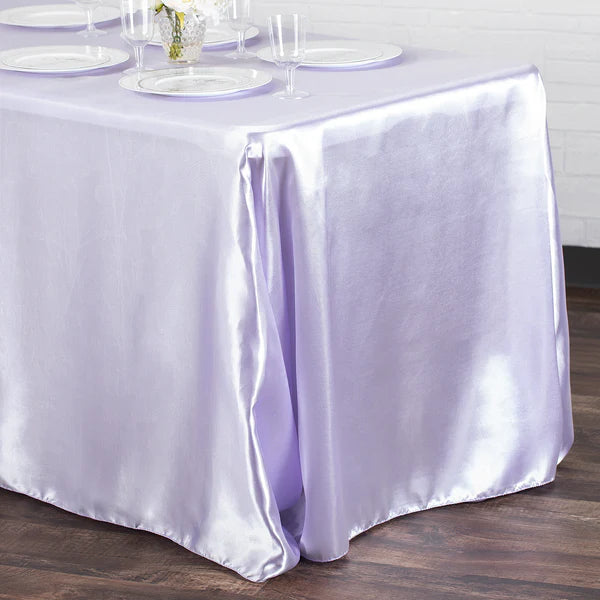 Satin Rectangular 90inx132in Tablecloth