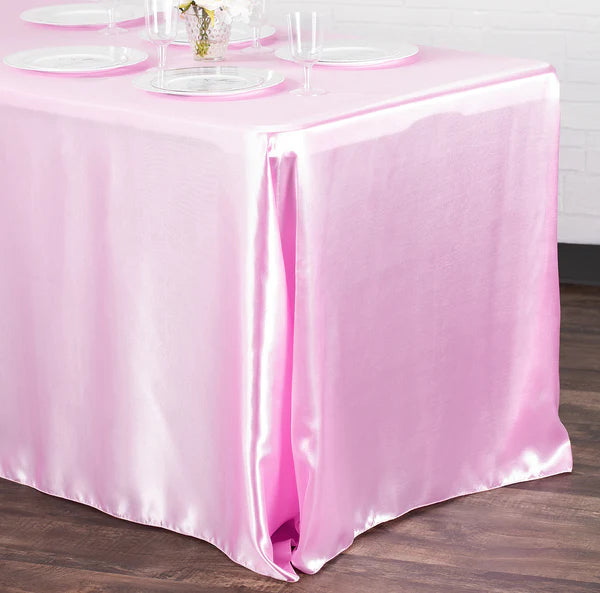 Satin Rectangular 90inx132in Tablecloth