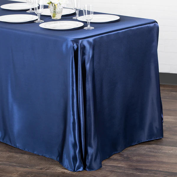 Satin Rectangular 90inx132in Tablecloth