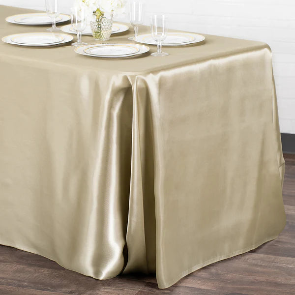Satin Rectangular 90inx132in Tablecloth