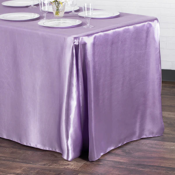 Satin Rectangular 90inx132in Tablecloth