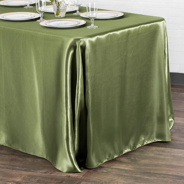 Satin Rectangular 90inx132in Tablecloth