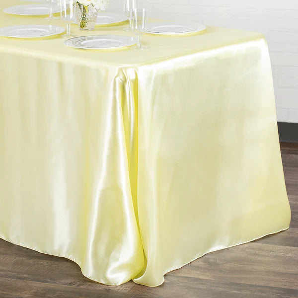 Satin Rectangular 90inx132in Tablecloth