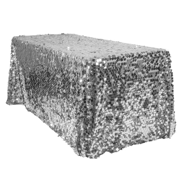 Square Payette Sequin Tablecloth 90in x 132in (Rectangular)